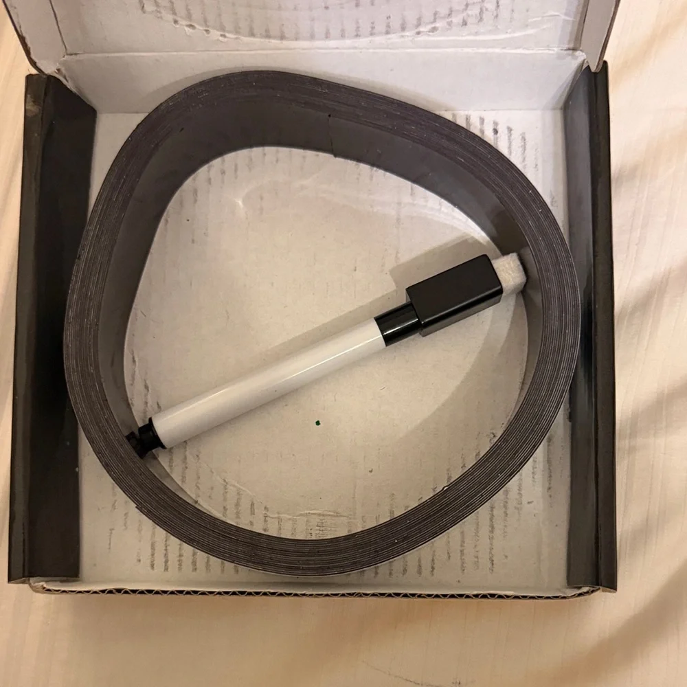 Dry Erase Magnetic Tape - Black and White